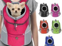 Sac à dos ventral respirant pour chien et chat. Réglable, sécurisé, bandes réfléchissantes, confortable et idéal pour randonnée, marche et activités outdoor.