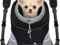 Sac à dos pliable pour chiens et chats, respirant, sécurisé, avec filet de ventilation et fermeture harnais. Idéal pour sorties, voyages et déplacements nomades.