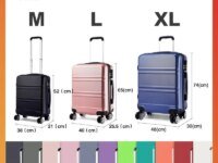 Valise KONO rigide en ABS avec cadenas TSA, double roues 360°, tailles M/L/XL. Légère, robuste et idéale pour voyages, cabine et long séjour
