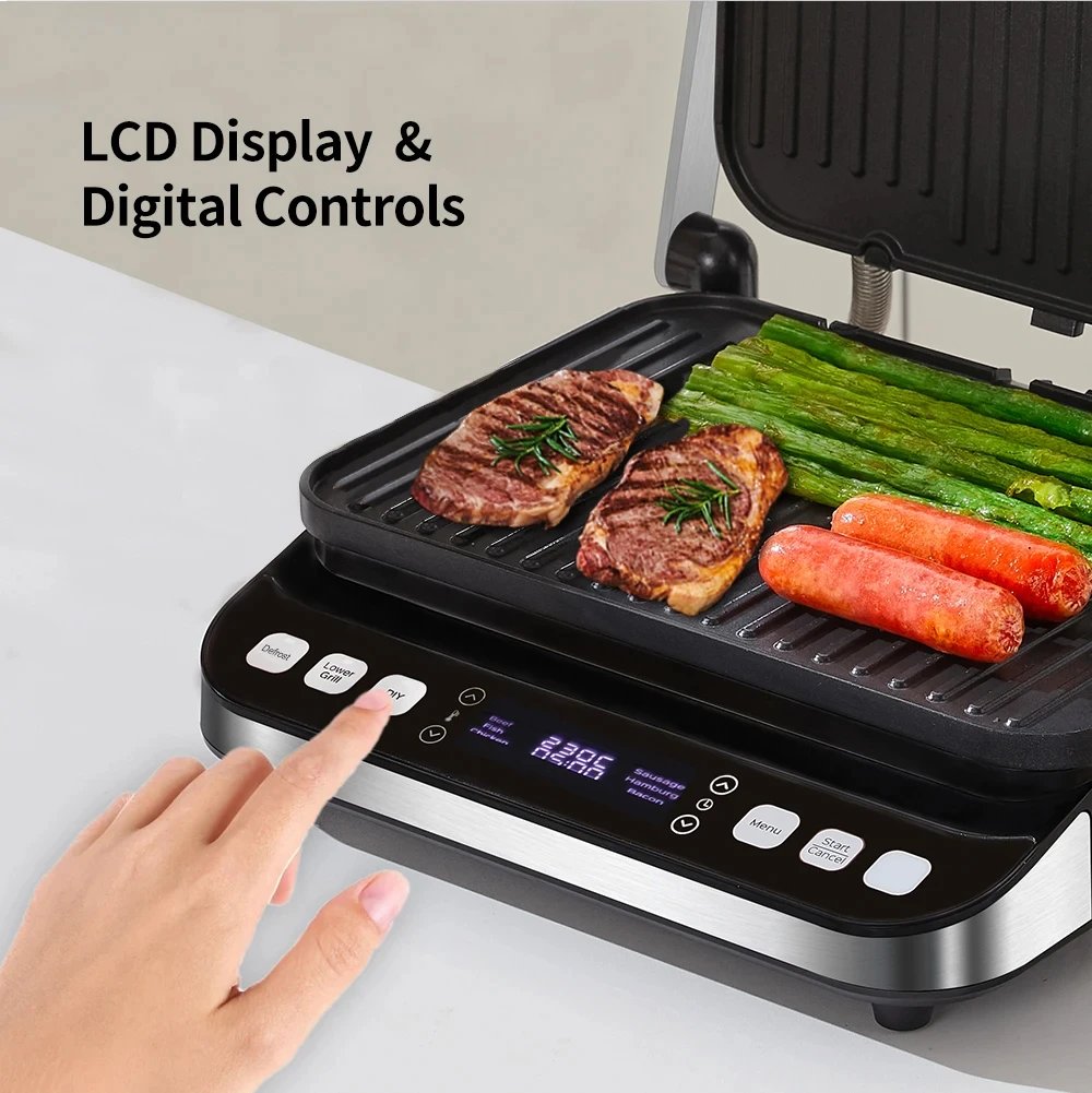 đ©BioloMix Gril Ă©lectrique 2000W â Ouverture 180°, Panini, Grillades & Plaques Gaufres | Cuisson saine & rapide 4 đ©BioloMix Gril Ă©lectrique 2000W â Ouverture 180°, Panini, Grillades & Plaques Gaufres | Cuisson saine & rapide â Image 4