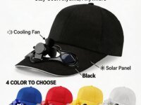 Casquette solaire avec ventilateur intégré : protection UV, maille légère, ventilation automatique au soleil. Idéale été, pêche, golf, randonnée, voyage