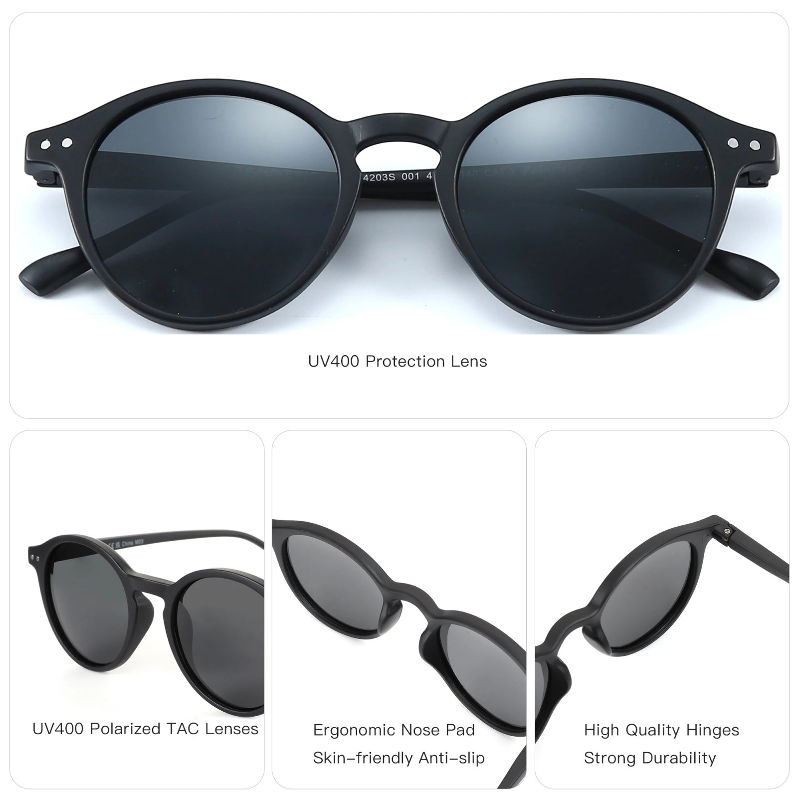ZENOTTIC – Lunettes de soleil polarisées rétro 2026/2025 – Monture ronde vintage unisexe, verres polarisés UV400, protection solaire Port. Rapide 5 ZENOTTIC – Lunettes de soleil polarisées rétro 2026/2025 – Monture ronde vintage unisexe, verres polarisés UV400, protection solaire Port. Rapide – Image 5
