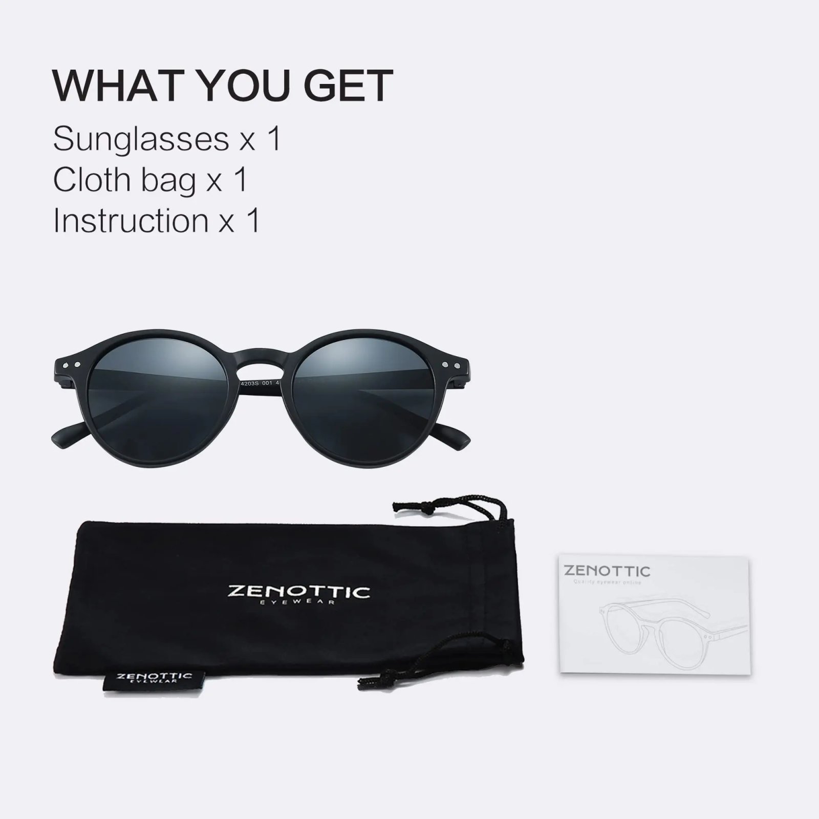 ZENOTTIC – Lunettes de soleil polarisées rétro 2026/2025 – Monture ronde vintage unisexe, verres polarisés UV400, protection solaire Port. Rapide 6 ZENOTTIC – Lunettes de soleil polarisées rétro 2026/2025 – Monture ronde vintage unisexe, verres polarisés UV400, protection solaire Port. Rapide – Image 6