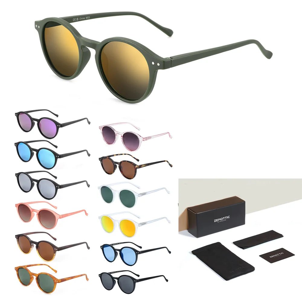 ZENOTTIC – Lunettes de soleil polarisées rétro 2026/2025 – Monture ronde vintage unisexe, verres polarisés UV400, protection solaire Port. Rapide 1 Lunettes ZENOTTIC rétro unisexe, monture ronde vintage, verres polarisés UV400. Style 2026/2025, légères, confortables et protectrices pour un usage quotidien.