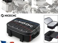 Sac top case moto NICECNC 20L extensible, étanche, tissu Oxford renforcé. Compatible BMW_/Harley-Davidson_Indian.etc. Idéal voyage, aventure