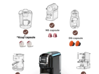 Machine a cafe cinq en un Hiinvasive extraction vingt bars chaud et froid compatible capsules multiples et cafe moulu pour expresso maison.
