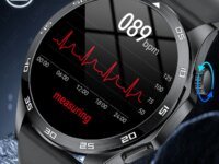 Montre connectée intelligente LIGE pour hommes avec écran AMOLED 1.50 pouces, appels Bluetooth, suivi santé ECG, fréquence cardiaque, sommeil, pression artérielle, contrôle musique et autonomie 5 jours. Smartwatch sport complète compatible Android et iOS.