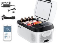 Réfrigerateur portable SucceBuy 15 litres avec compresseur refroidissement rapide controle via application idéal voiture camping et outdoor.