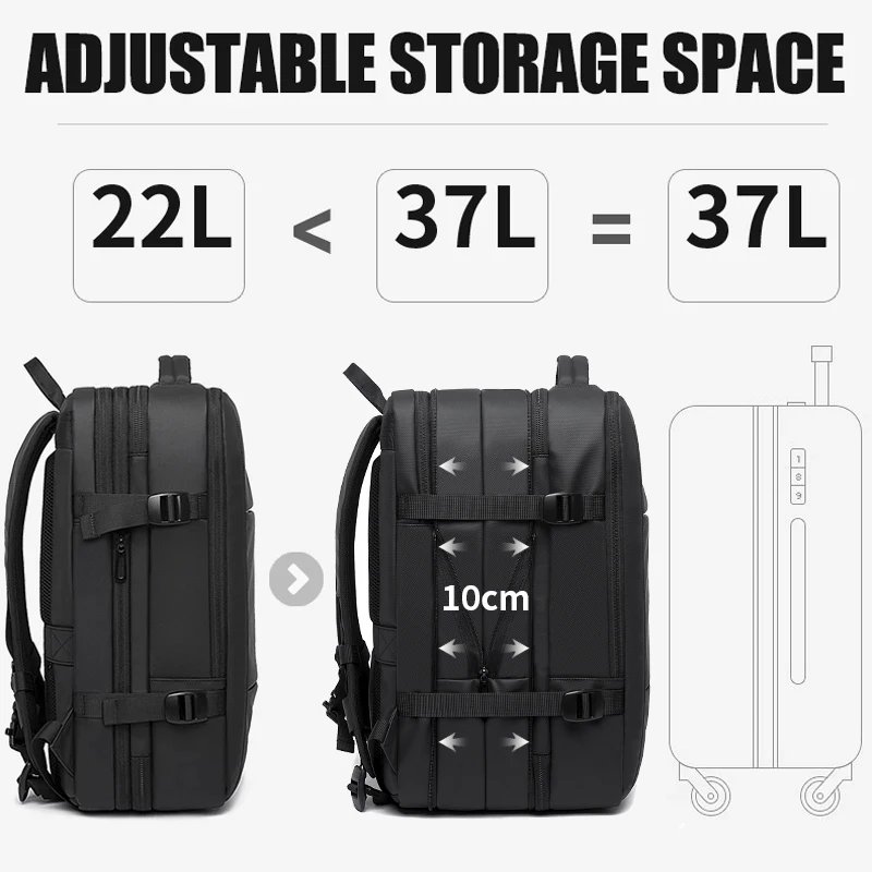 Sac à Dos BANGE Extensible Étanche Grande Capacité Ordinateur 17" Env. rapide 2 Sac à Dos BANGE Extensible Étanche Grande Capacité Ordinateur 17" Env. rapide – Image 2