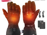 Gants chauffants moto KEMiMOTO en cuir avec batteries rechargeables 3000mAh incluses. Imperméables, écran tactile, trois niveaux de chaleur et protection renforcée. Idéals pour moto, motoneige, ATV, UTV, randonnée et activités hivernales. Catégorie Sacs Cargo Utilitaires.
